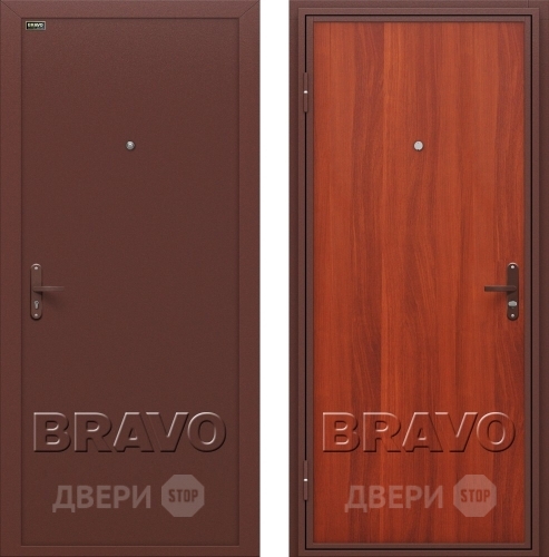 Входная металлическая Дверь Bravo Инсайд эконом (Внутреннее открывание) в Подольск