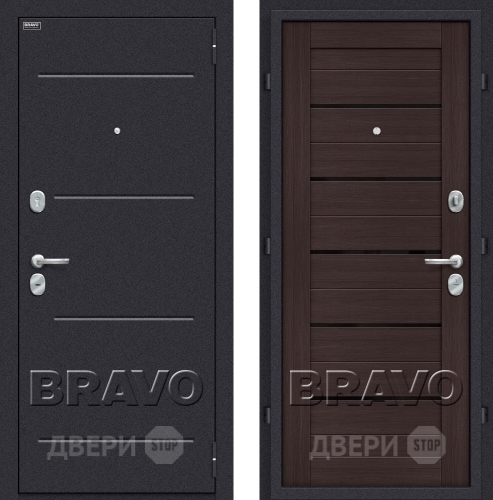 Входная металлическая Дверь Bravo Оптим Техно Венге в Подольск