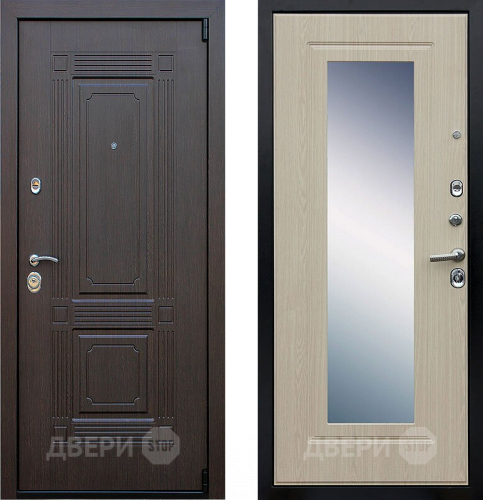 Дверь Йошкар Викинг с зеркалом Белёный  дуб в Подольск