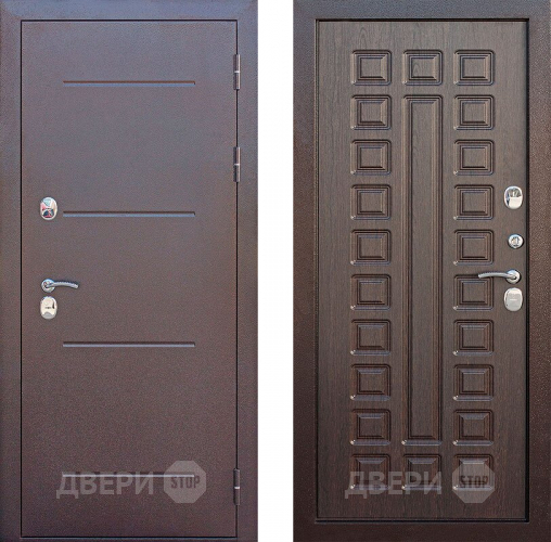 Входная металлическая Дверь Цитадель Isoterma Медный антик/Венге в Подольск
