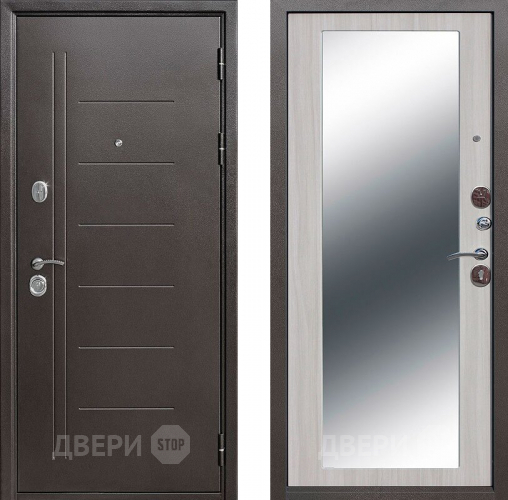 Входная металлическая Дверь Цитадель Троя с зеркалом Лиственница в Подольск