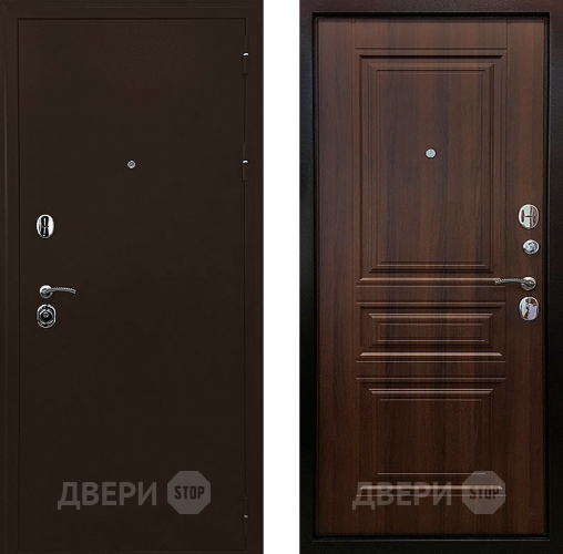 Входная металлическая Дверь Ратибор Троя 3К Орех бренди в Подольск