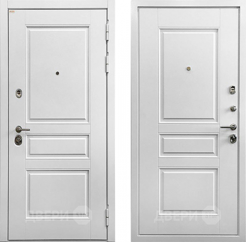 Входная металлическая Дверь Ратибор Сноу 3К Белый в Подольск