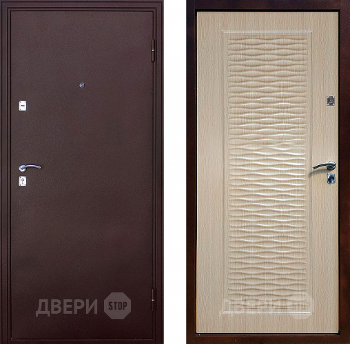 Входная металлическая Дверь СТОП Волна Беленый дуб в Подольск