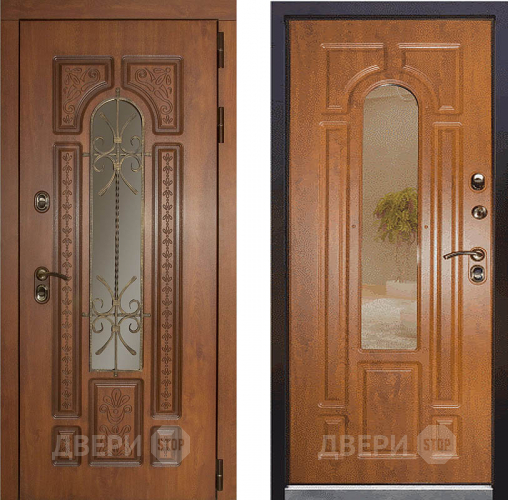 Дверь Заводская Лацио Термо Орех золотой (с терморазрывом) в Подольск