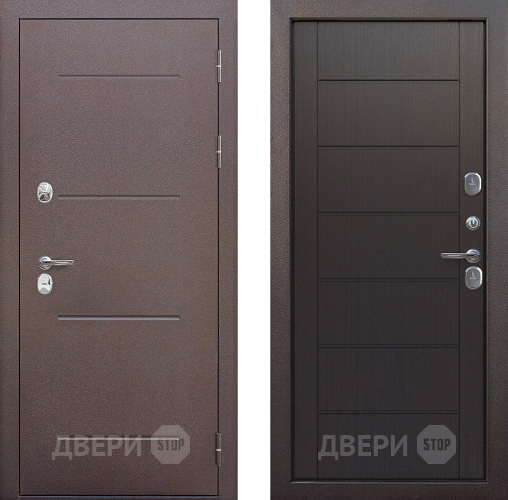 Входная металлическая Дверь Цитадель Isoterma Медный антик/Темный кипарис в Подольск