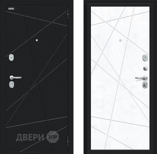 Входная металлическая Дверь Bravo Граффити-5 Букле черное/Snow Art в Подольск
