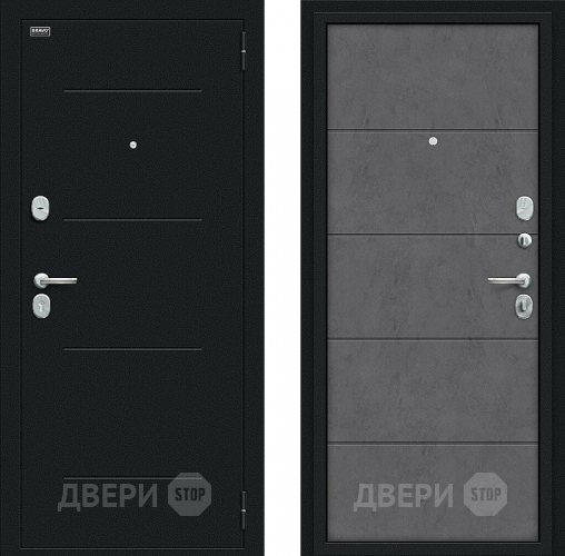 Дверь Bravo Граффити-1 Букле черное/Slate Art в Подольск