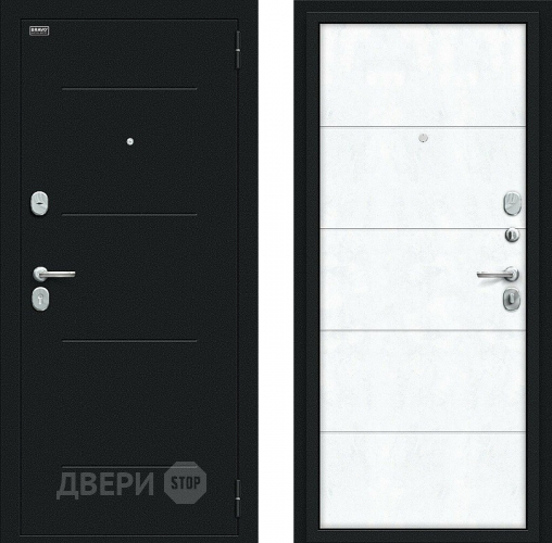 Дверь Bravo Граффити-1 Букле черное/Snow Art в Подольск