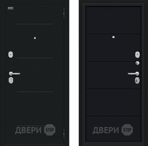 Дверь Bravo Граффити-1 Букле черное/Total Black в Подольск