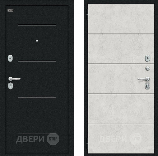 Входная металлическая Дверь внутреннего открывания Bravo Граффити-1 Инсайд Букле черное/Look Art в Подольск