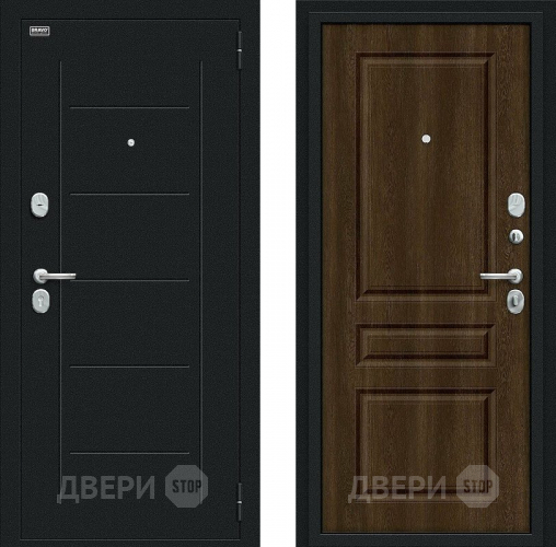 Дверь Bravo Пик Букле черное/Dark Barnwood в Подольск