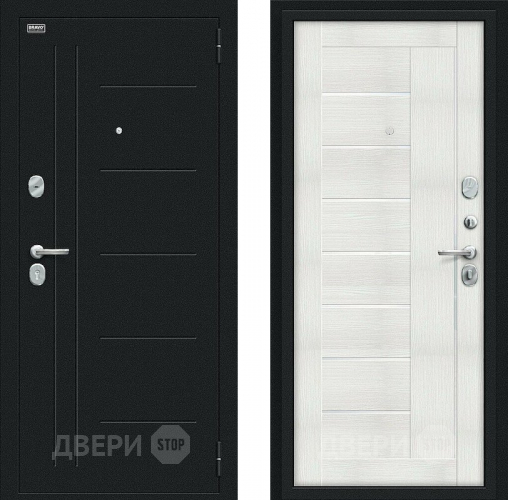Дверь Bravo Проф Букле черное/Bianco Veralinga в Подольск