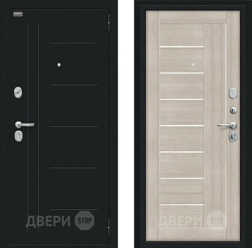 Входная металлическая Дверь Bravo Проф Букле черное/Cappuccino Veralinga в Подольск