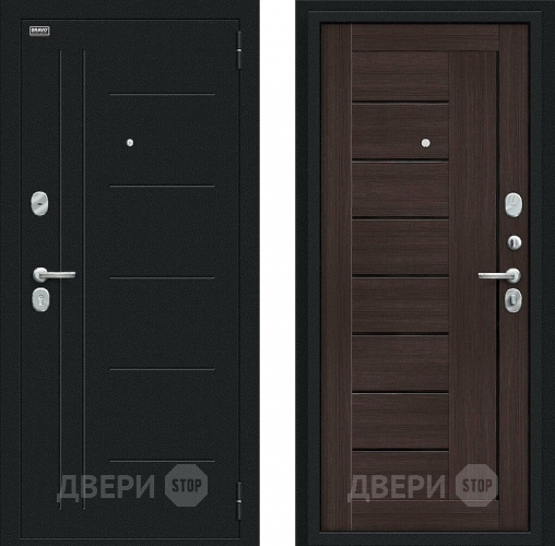 Входная металлическая Дверь Bravo Проф Букле черное/Wenge Veralinga в Подольск