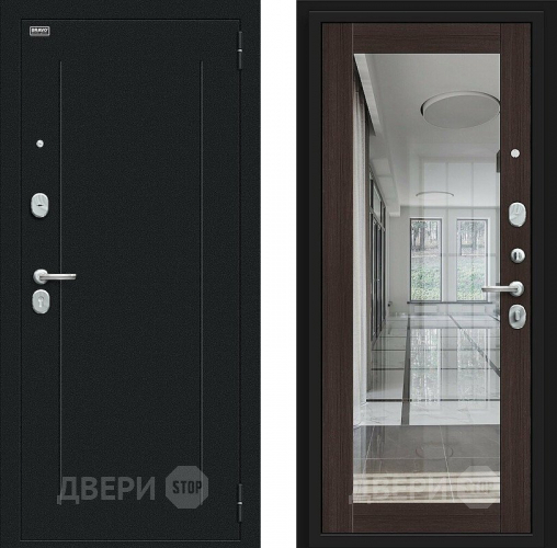 Входная металлическая Дверь Bravo Флэш Букле черное/Wenge Veralinga в Подольск
