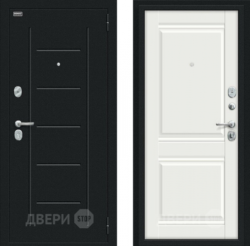 Дверь Bravo Некст Kale Букле черное/Off-white в Подольск