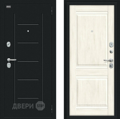 Входная металлическая Дверь Bravo Некст Kale Букле черное/Nordic Oak в Подольск