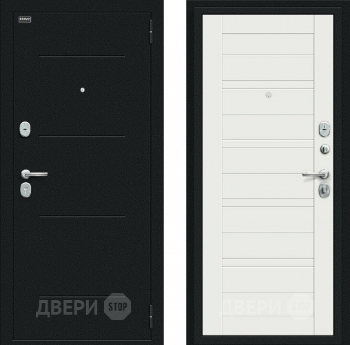 Дверь Bravo Сити Kale Букле черное/Off-white в Подольск