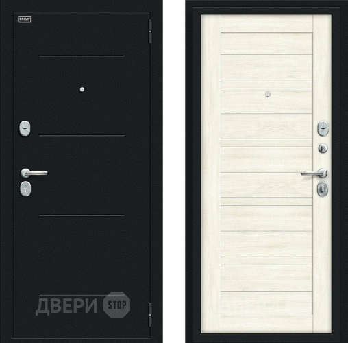 Дверь Bravo Сити Kale Букле черное/Nordic Oak в Подольск