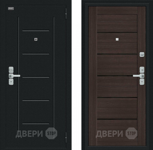 Дверь Bravo Райт Букле черное/Wenge Veralinga в Подольск