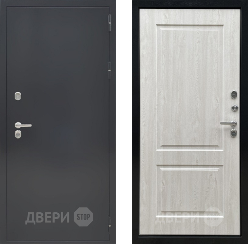 Входная металлическая Дверь Ратибор Термоблок 3К Черное серебро/Сосна белая в Подольск