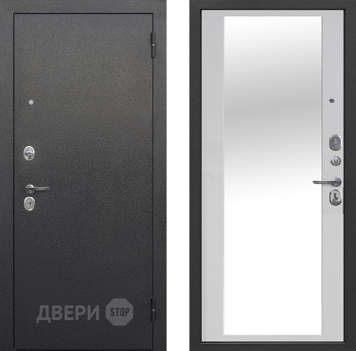 Входная металлическая Дверь Цитадель Гарда Серебро Зеркало Белый ясень в Подольск