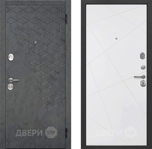 Входная металлическая Дверь Феникс Линии Велюр Белый Софт в Подольск