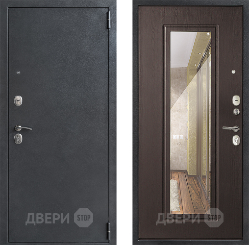 Входная металлическая Дверь Дверной Континент ДК-70 Зеркало Эко Венге в Подольск