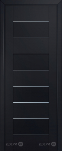 Межкомнатная дверь ProfilDoors 45U черный-матовый частично остекленная (графит) в Подольск