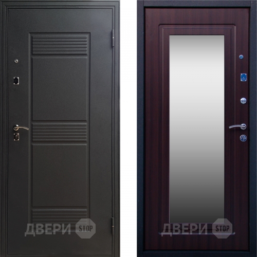 Входная металлическая Дверь СТОП ЗЕРКАЛО Венге в Подольск