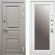 Входная металлическая Дверь Ратибор Лондон 3К с зеркалом Грей софт/Белый софт в Подольск