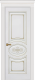 Межкомнатная дверь Дверь Премьер ДГ, белая эмаль, патина золото в Подольск