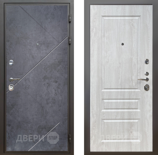 Входная металлическая Дверь Шелтер (SHELTER) Комфорт Бетон урбан индиго 2 Сосна белая в Подольск