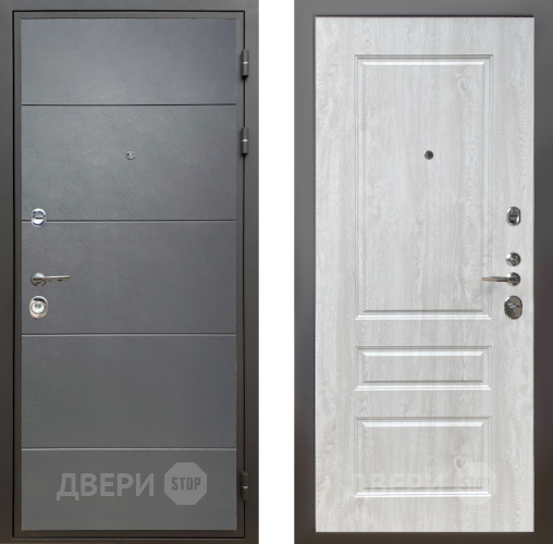 Входная металлическая Дверь Шелтер (SHELTER) Комфорт Лофт графит 2 Сосна белая в Подольск