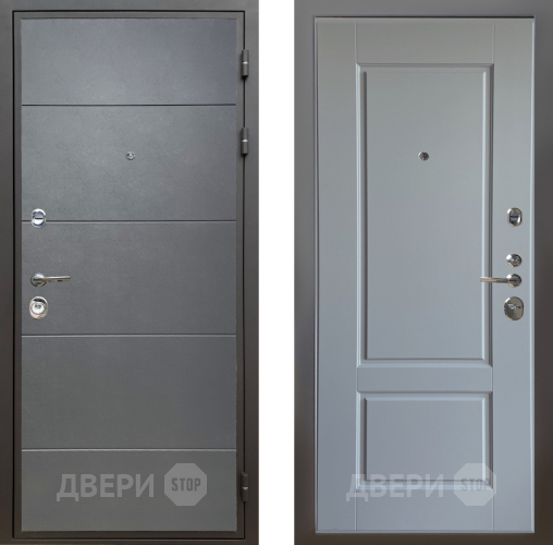 Входная металлическая Дверь Шелтер (SHELTER) Комфорт Лофт графит 6 Силк Маус в Подольск