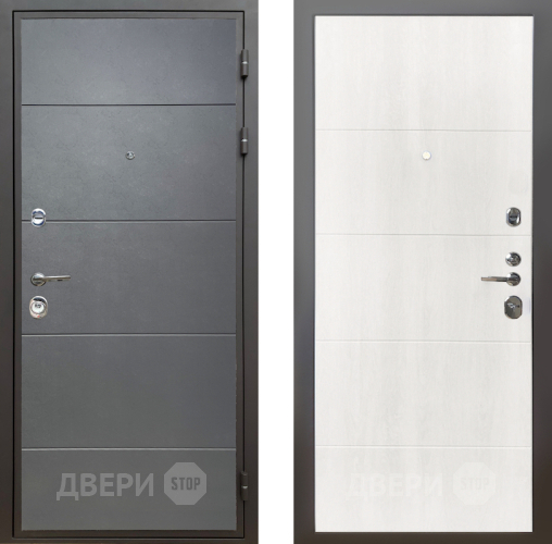 Входная металлическая Дверь Шелтер (SHELTER) Комфорт Лофт графит 7 Дуб филадельфия крем в Подольск