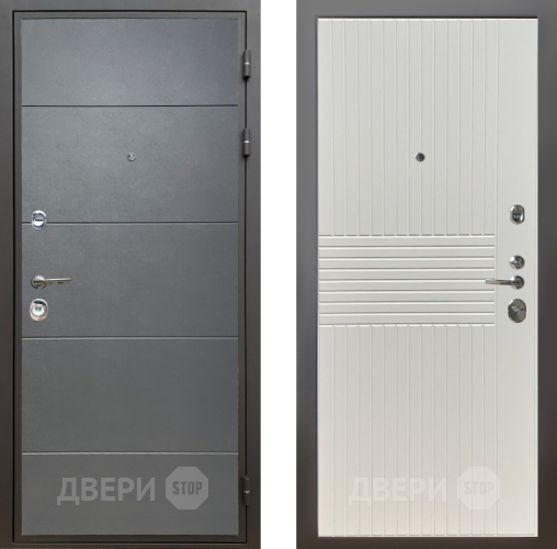 Входная металлическая Дверь Шелтер (SHELTER) Комфорт Лофт графит 10 Силк Сноу в Подольск