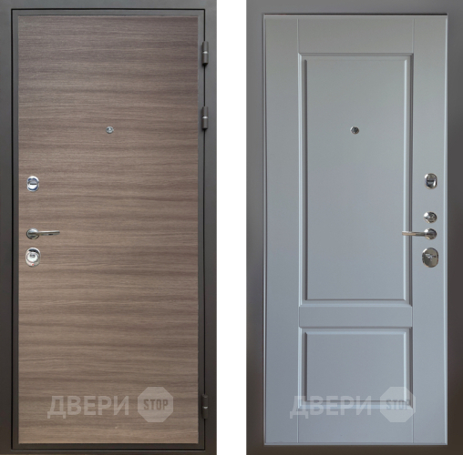 Входная металлическая Дверь Шелтер (SHELTER) Комфорт Дуб тоскано поперечный 6 Силк Маус в Подольск