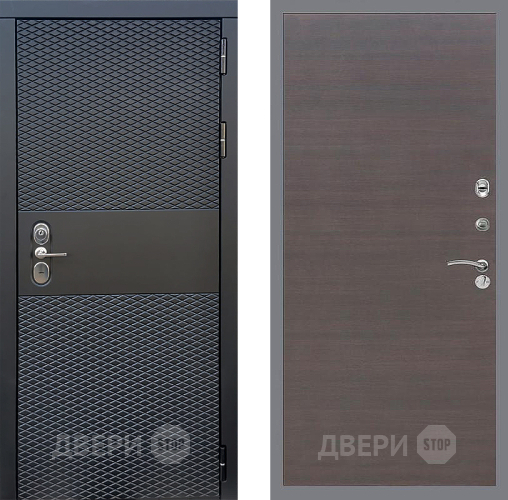 Входная металлическая Дверь Стоп БЛЭК CISA Гладкая венге поперечный в Подольск
