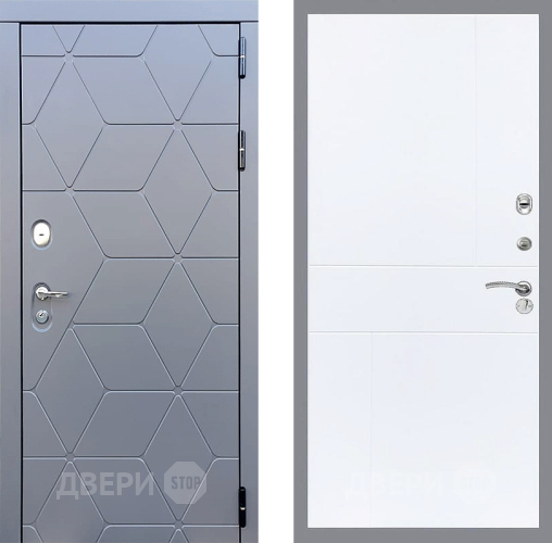 Входная металлическая Дверь Стоп КОСМО ФЛ-290 Силк Сноу в Подольск