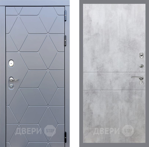 Входная металлическая Дверь Стоп КОСМО ФЛ-290 Бетон светлый в Подольск