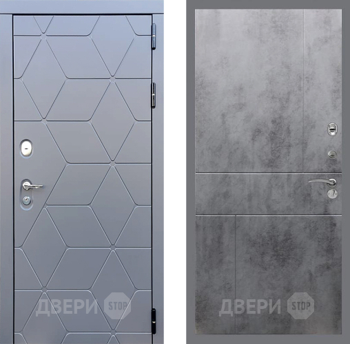 Входная металлическая Дверь Стоп КОСМО ФЛ-290 Бетон темный в Подольск