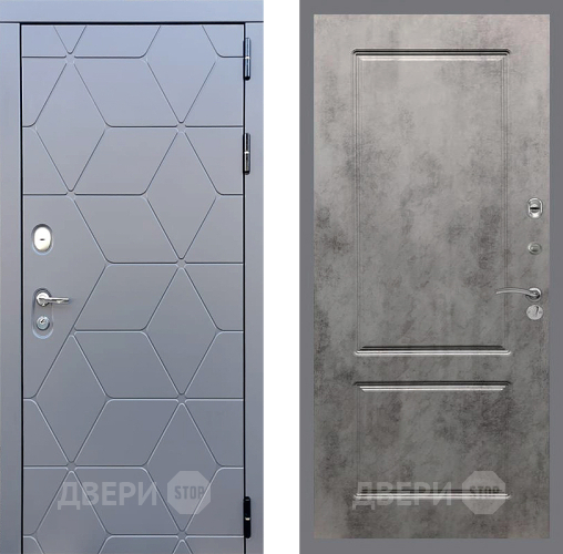 Входная металлическая Дверь Стоп КОСМО ФЛ-117 Бетон темный в Подольск