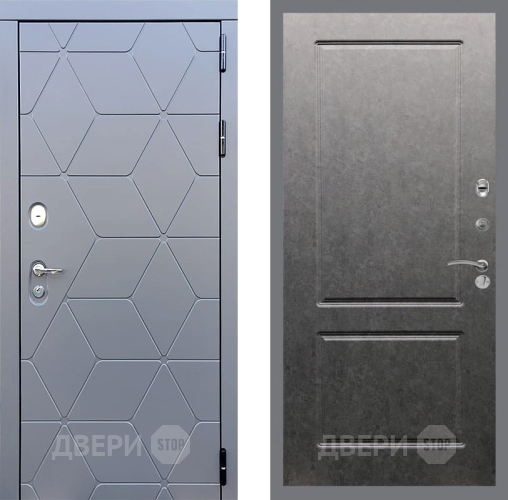 Входная металлическая Дверь Стоп КОСМО ФЛ-117 Штукатурка графит в Подольск