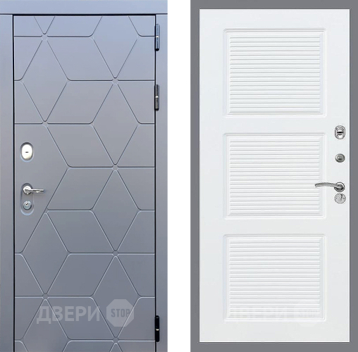 Входная металлическая Дверь Стоп КОСМО ФЛ-1 Силк Сноу в Подольск