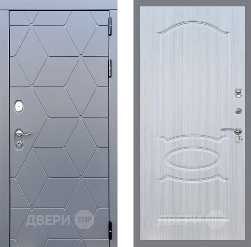 Входная металлическая Дверь Стоп КОСМО ФЛ-128 Сандал белый в Подольск