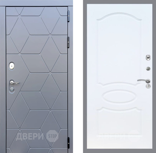 Входная металлическая Дверь Стоп КОСМО ФЛ-128 Белый ясень в Подольск