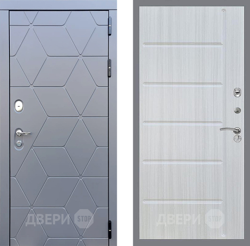 Входная металлическая Дверь Стоп КОСМО ФЛ-102 Сандал белый в Подольск