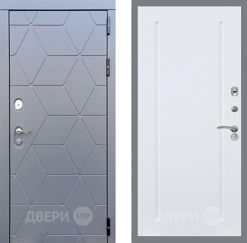 Входная металлическая Дверь Стоп КОСМО ФЛ-68 Силк Сноу в Подольск